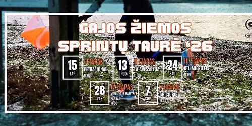 GAJOS \u017dIEMOS SPRINT\u0172 TAUR\u0116 2025-2026