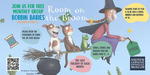 Bobbin Babies: Room on the Broom - 27 October 10:00 for 10:30