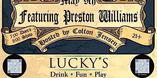 NATHAN HULTS Comedy @ LUCKYS CLUB 224 w\/ Preston Williams & Colton Jensen