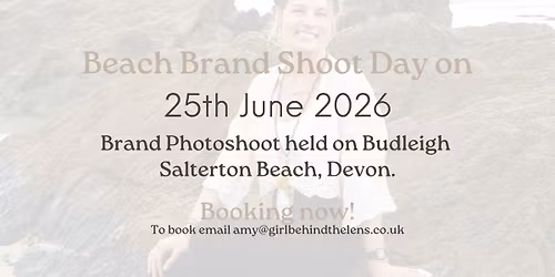 Brand Beach Photoshoot on Budleigh Salterton Beach, Devon