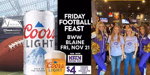 BLAINE Vikings Friday Football Feast