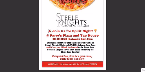 \ud83c\udfba\ud83c\udf55 Join Us for Spirit Night at Parry\u2019s Pizza! \ud83c\udf55\ud83c\udfba