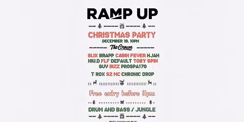 RAMP UP XMAS PARTY @THE CROWN (Fri 19th Dec) FREE ENTRY BEFORE 11PM \ud83c\udf85\ud83e\udd36\ud83d\udd7a\ud83d\udc83\ud83c\udf32