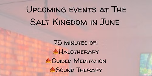Sound healing meditation accompanied by halotherapy
