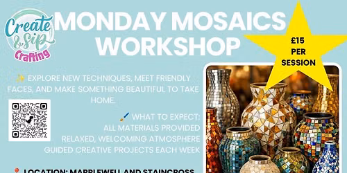 Mosaics Workshop at Mapplewell and Staincross Village Hall
