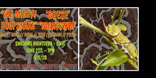 THE MIGHTY HOOPSNAKE - GOESE - NIGHTSWIM LIVE @ SHADOWS
