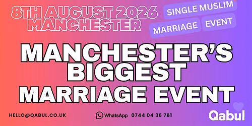 Manchester - MUSLIM MARRIAGE EVENT | 1-to-1 Single Muslim Meetup | 8-Aug