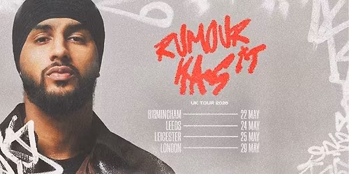 Sukha \u2013 (Rumour Has It) UK Tour 2026 | Leicester | 25th May | Club Republic