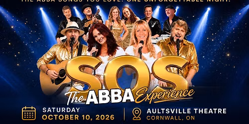 Cornwall, Ontario | October 10, 2026 | Aultsville Theatre