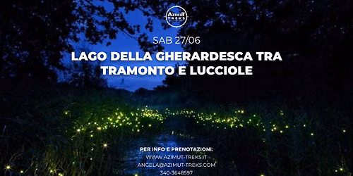 Il lago della Gherardesca tra tramonto e lucciole