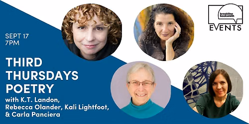3rd Thurs Poetry: Rebecca Olander\/Kali Lightfoot\/Carla Panciera\/K.T. Landon