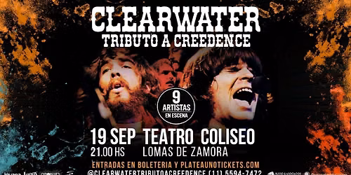 CLEARWATER Tributo a CREEDENCE Vuelve a LOMAS DE ZAMORA con un Show Inolvidable!!!!