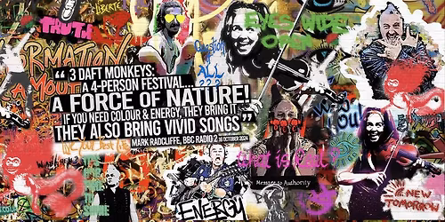 3 Daft Monkeys at The Barrel House Ballroom + support The DillyBoys | **Less than 50% Tickets left**