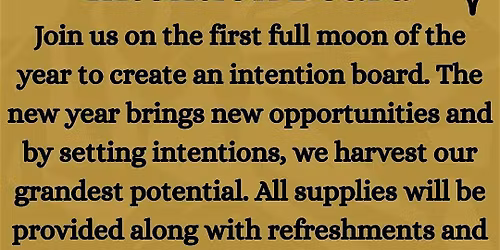 New Year Intention Board