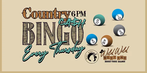 Country Cash Music Bingo!