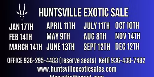 November's Exotic Wildlife Auction 