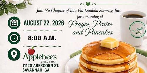 Nu Chapter of Iota Phi Lambda Sorority, Inc. 2nd Annual Scholarship Pancake Prayer Breakfast