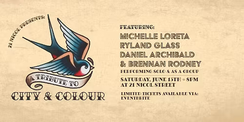 A Tribute to City & Colour @ 21 Nicol