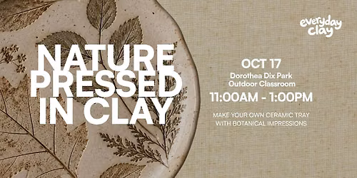 Pottery & Botanical Impressions - Make Your Own Ceramic Tray