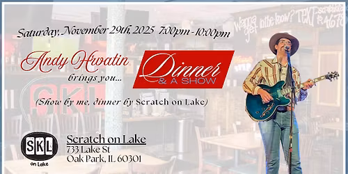 Andy Hrvatin LIVE at Scratch & Lake!