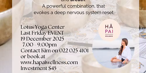 Last 2025 Event ~ The S E E D S of A R O H A ~ Soma Breathwork, Sound and Soothe.