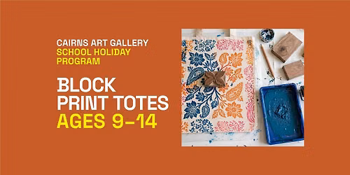 Block Printing on Tote bags with Hannah Parker, Artist, Ages 9\u201314