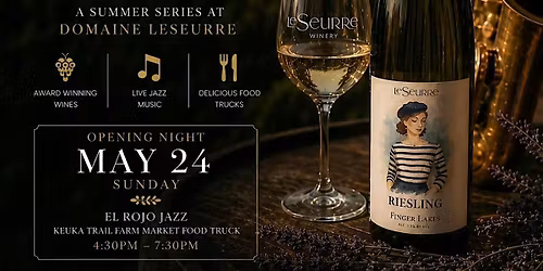 Jazz on the Terrace is back at Domaine LeSeurre!