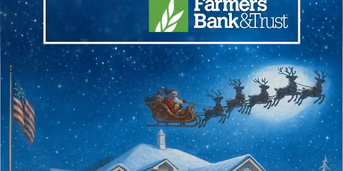 Santa Claus + Reindeer at Farmers Bank & Trust