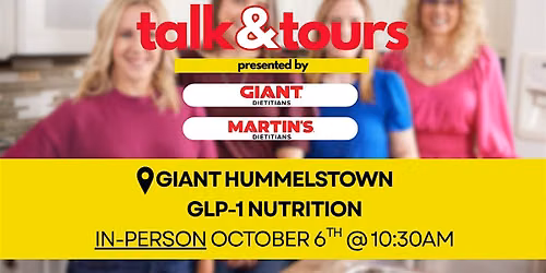 IN-PERSON: Talk & Tour at GIANT Hummelstown 10\/6 at 10:30 AM