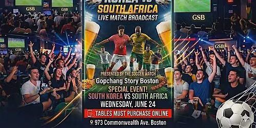 Gopchang Story Boston KOREA vs South Africa