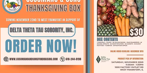 Delta Theta Tau Sorority, Inc. Thanksgiving Produce Box
