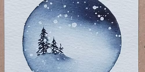 Adult Watercolor Study Group - Winter Ornament