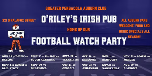 Auburn vs. Mercer Football Watch Party
