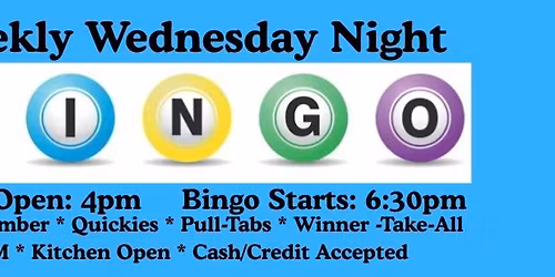 Weekly Wednesday Night Bingo