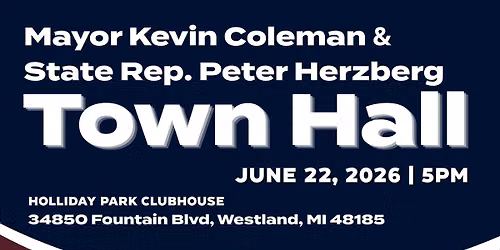 Mayor Kevin Coleman and State Rep. Peter Herzberg Town Hall