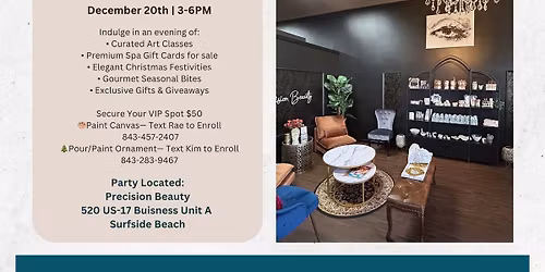 Spa Holiday Art Classes, Gift Market and Art Showcase \u2728\ud83c\udf84