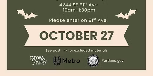 Hallo-Clean Lents Dumpster Day