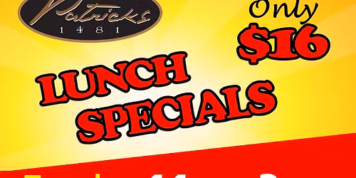 \ud83e\udd57 2-for-$16 Lunch Special | Patrick\u2019s 1481 Downtown