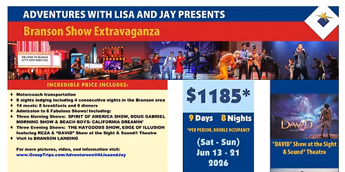 Branson Show Extravaganza Bus Trip