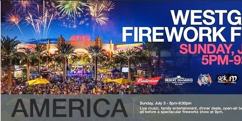 Glendale Westgate Firework Fest July 3 2026