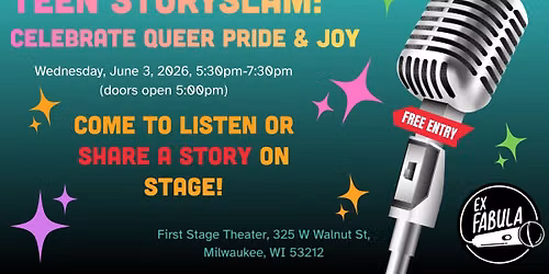 Teen StorySlam: Celebrate Queer Pride & Joy 6\/3
