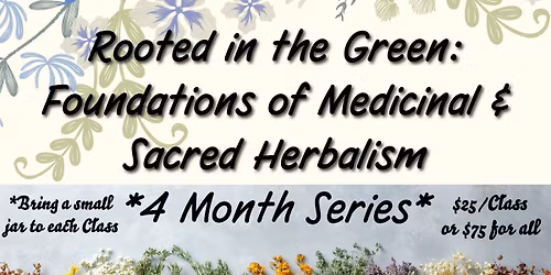 Rooted in the Green:Foundations of Medicinal & Sacred Herbalism -4 month series