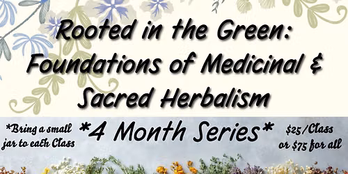 Rooted in the Green:Foundations of Medicinal & Sacred Herbalism -4 month series