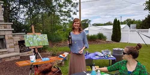 Bordeaux & Brushes: Outdoor Wine & Painting Class