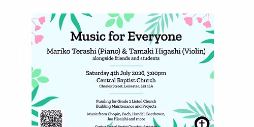 Music for Everyone Mariko Terashi & Tamaki Higashi  Saturday 4th July  3pm