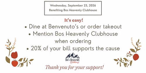 Dine Out Night Fundraiser at Benvenutos