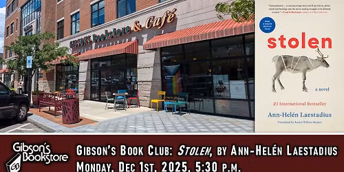 Gibson's Book Club reads Stolen, by Ann-Hel\u00e9n Laestadius