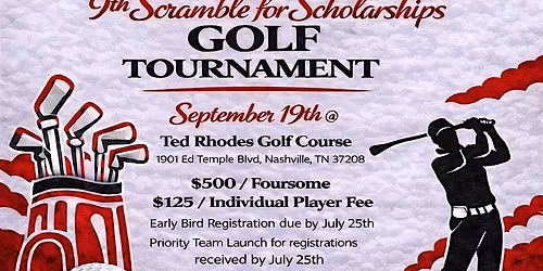 9th Scramble for Scholarships Golf Tournament