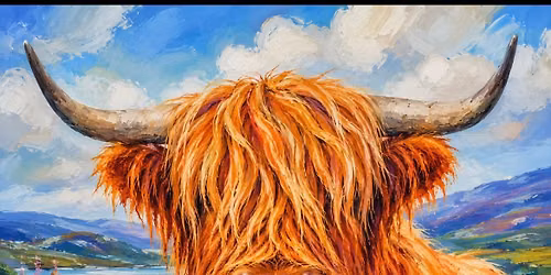 Highland Cow Sip & Paint \ud83d\udc2e\ud83c\udf77\ud83c\udfa8