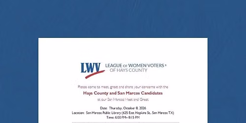 Hays County and San Marcos Candidate Meet-and-Greet
